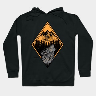 wolf wild illustration Hoodie